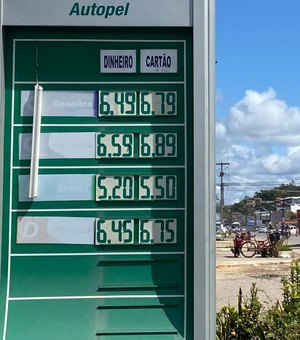 Preço do litro gasolina comum em Maragogi custa até R$ 6,79