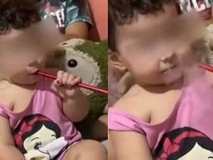 Jovem é presa após gravar bebê de um ano fumando narguilé