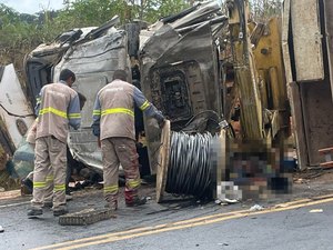 Caminhão de terceirizada da Equatorial tomba e deixa funcionários feridos em Colônia Leopoldina