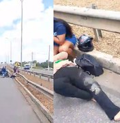 Colisão entre motos deixa duas pessoas feridas na AL-220, em Arapiraca