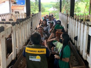 Emater discute diversidade na pecuária em pequenas propriedades durante visita técnica