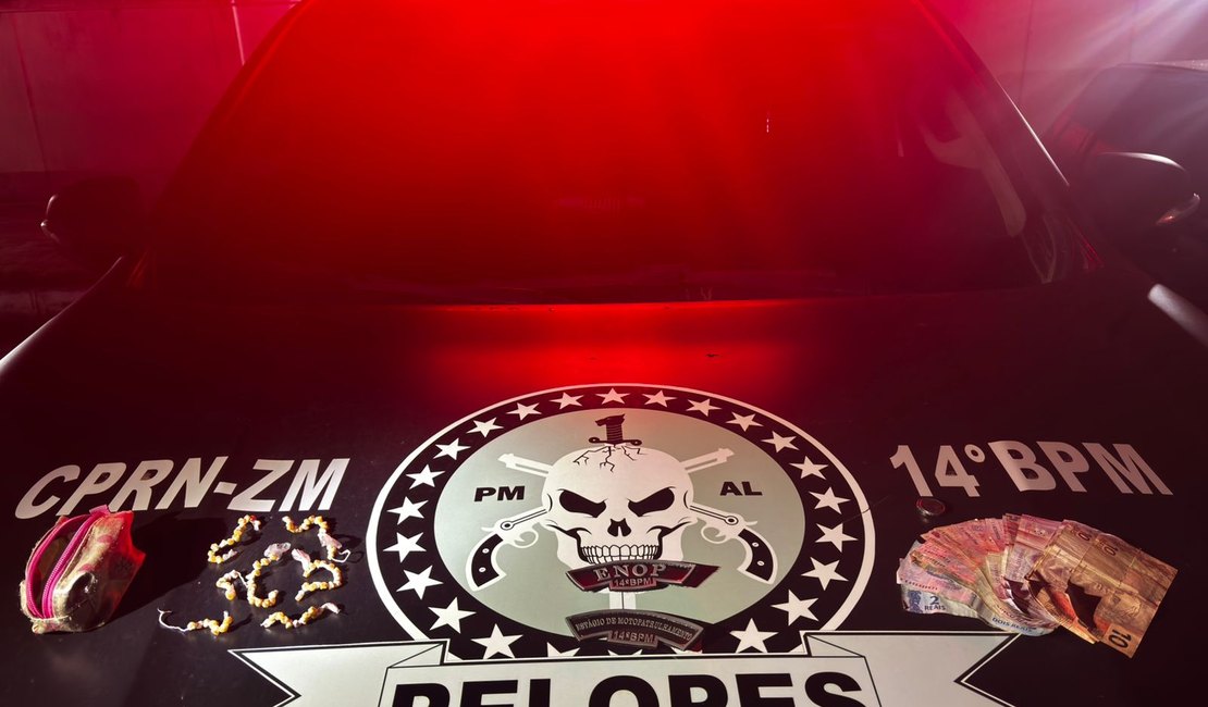 Polícia apreende 95 pedras de crack e prende jovem Messias