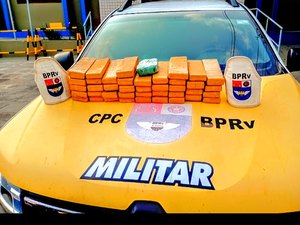 BPRv e Bope apreendem mais de 20 kg de drogas com passageira de ônibus interestadual