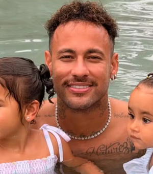 Neymar curte Dia das Crianças com Mavie e Mel em mansão de Mangaratiba