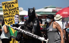 Manifestante durante protesto no Rio de Janeiro