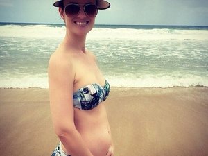 Carolina Kasting está grávida do segundo filho