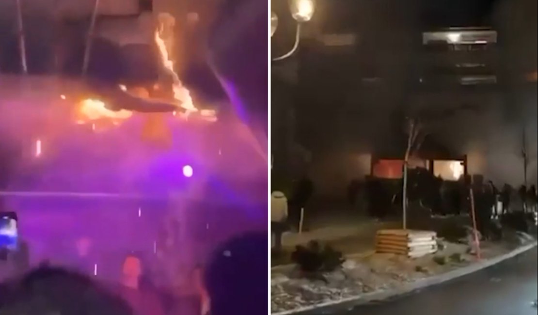 imagens mostram fuga de pessoas durante incêndio na Suíça