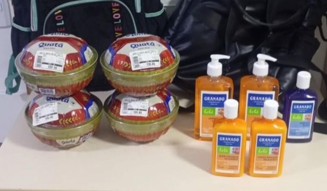 Casal é detido por tentativa de furto em supermercado na Ponta Verde