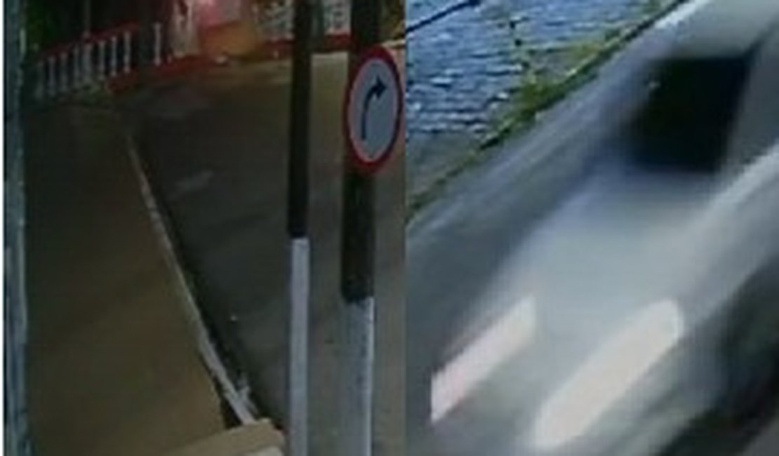 Vídeo flagra momento em que carro atinge mureta e quase despenca às margens da Ladeira do Brito