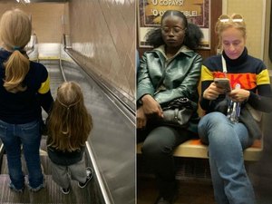 Angélica 'aproveita' anonimato nos EUA para andar de metrô em Nova York