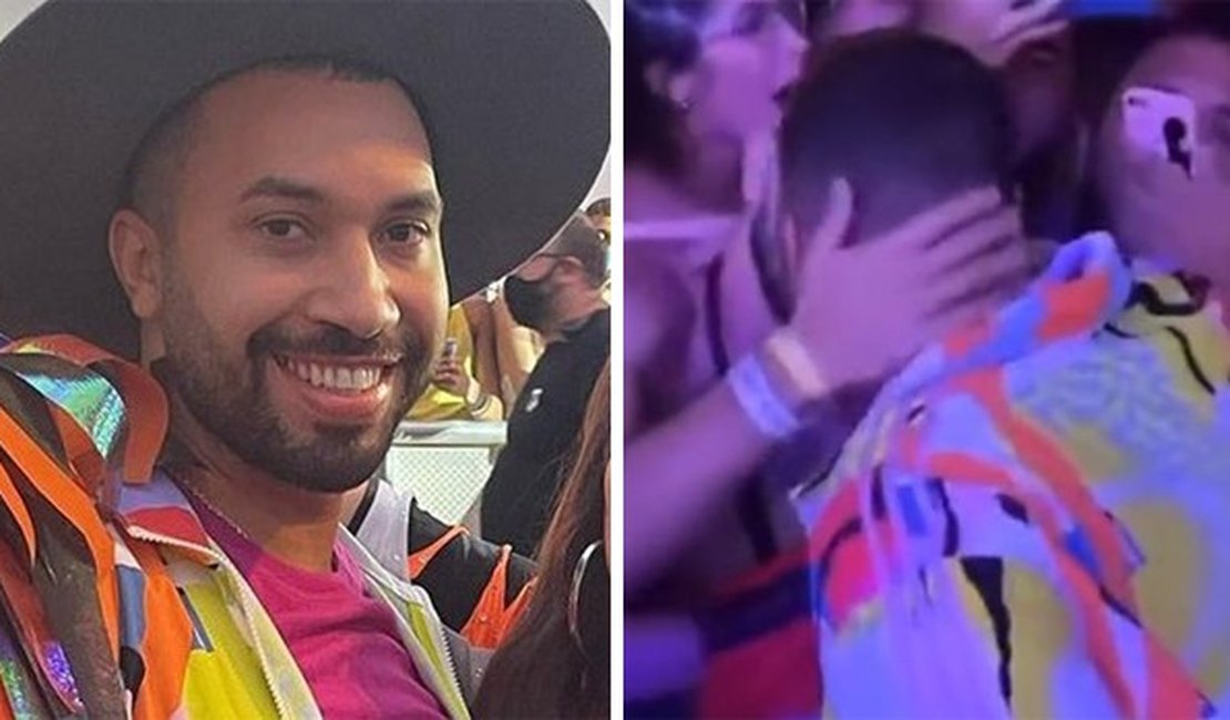 Gil do Vigor beija muito em show de Anitta e diz: 'Me permito viver'