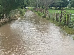 Aldeia Indígena em Palmeira está ilhada por causa das chuvas