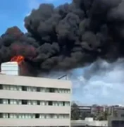 Maquinário na cobertura causou princípio de incêndio em Hotel de Maceió