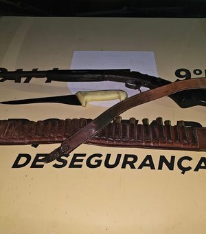 Homem é preso após ficar embriagdo e atirar em via pública no interior de AL