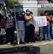 [Vídeo] Funcionários do Hospital Sanatório protestam pelo segundo dia seguido