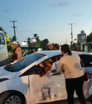 Colisão entre carro e moto deixa dois feridos em Maragogi