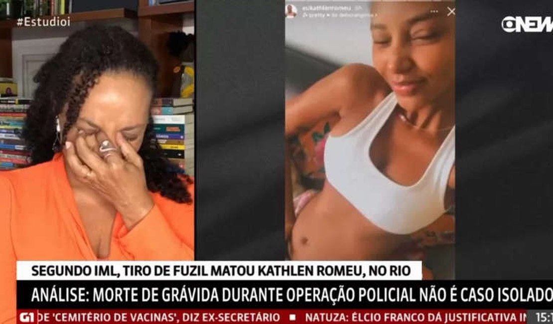 Jornalista da GloboNews chora ao vivo comentado a morte de Kathlen