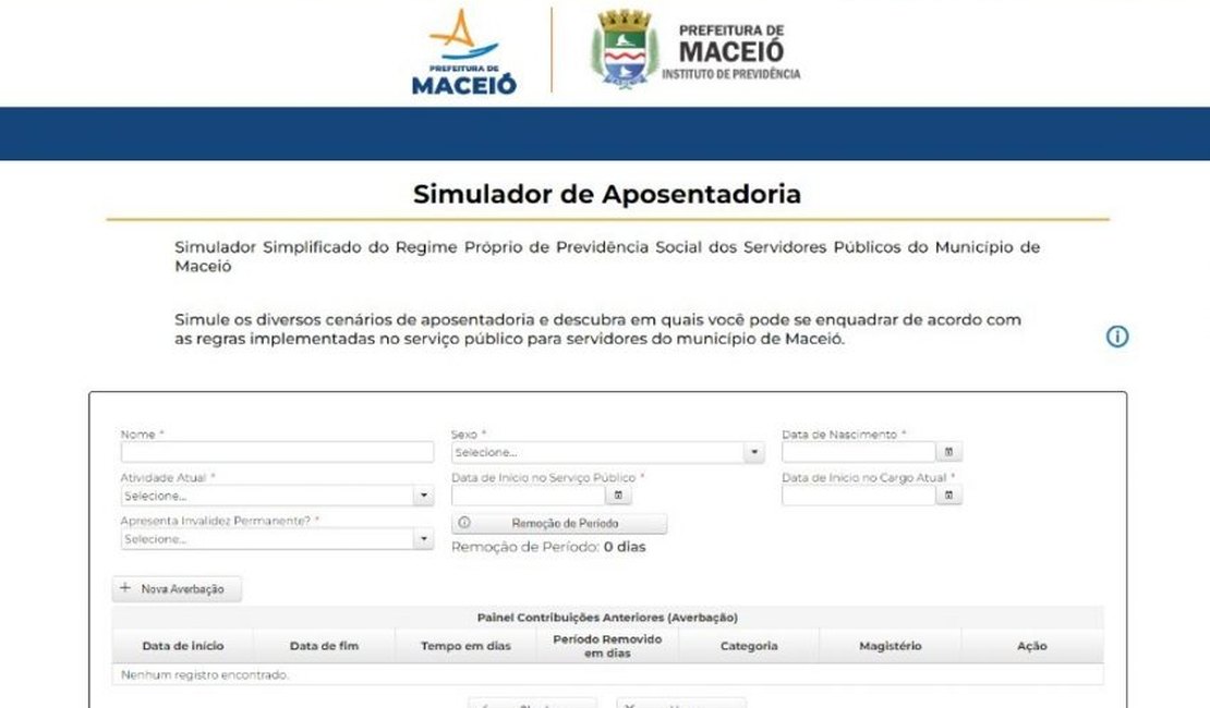 Nova ferramenta online permite simular aposentadoria em Maceió