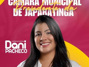 Vereadora Dani Pacheco é eleita presidente da Câmara de Japaratinga