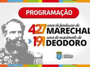 Prefeitura divulga programação dos 427 anos de fundação de Marechal Deodoro