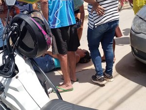 Colisão entre moto e bicicleta deixa mulher ferida em Maragogi