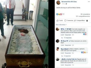 Foto de cachorro sendo ‘velado’ na Bahia viraliza