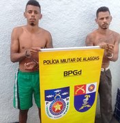 Irmãos são presos por tráfico e porte de arma na parte alta de Maceió