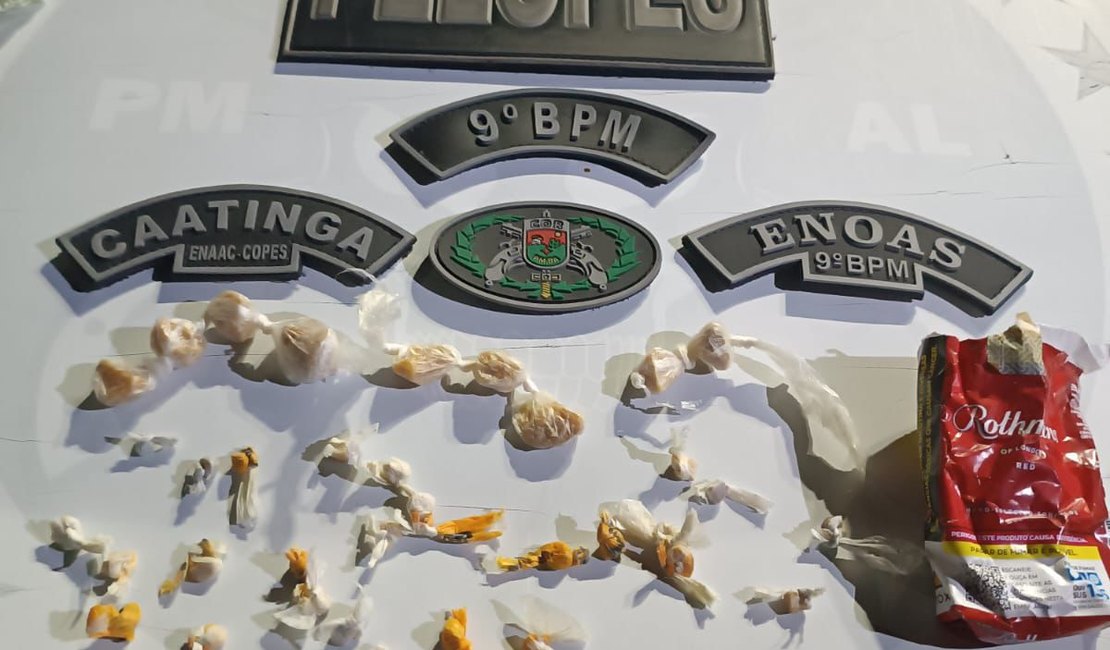 Jovem é preso acusado de tráfico de drogas no município de Piranhas