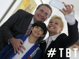 Renan Calheiros posta foto com Xuxa em suas redes sociais