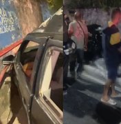 [Vídeo] Carro invade contramão, atinge moto e deixa dois mortos na Av. Leste-Oeste