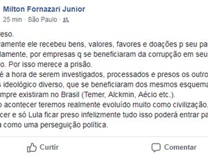 PF apura conduta de delegado que postou no Facebook que 'é hora' de prender Temer, Alckmin e Aécio