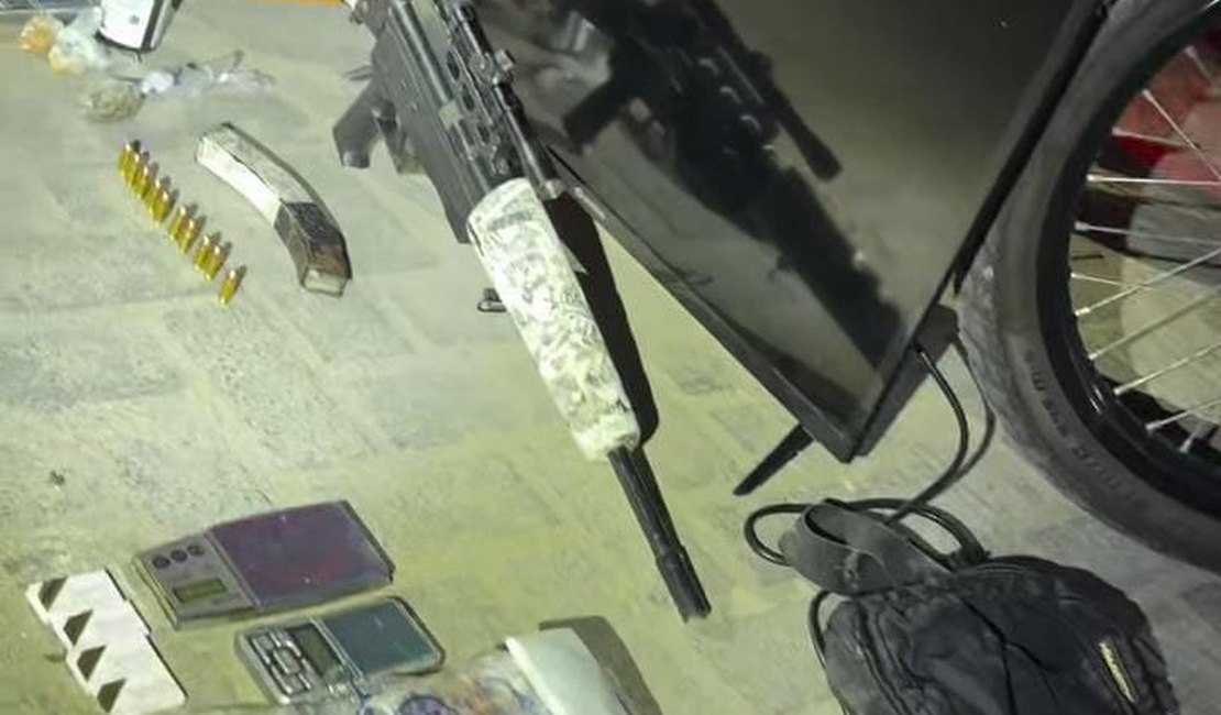 Suspeito é preso com arma longa, munições e drogas na Chã da Jaqueira