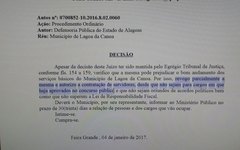 Decisão do juiz José Miranda Júnior autorizando contratações 