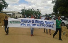Professores realizaram protesto na Prefeitura de Arapiraca