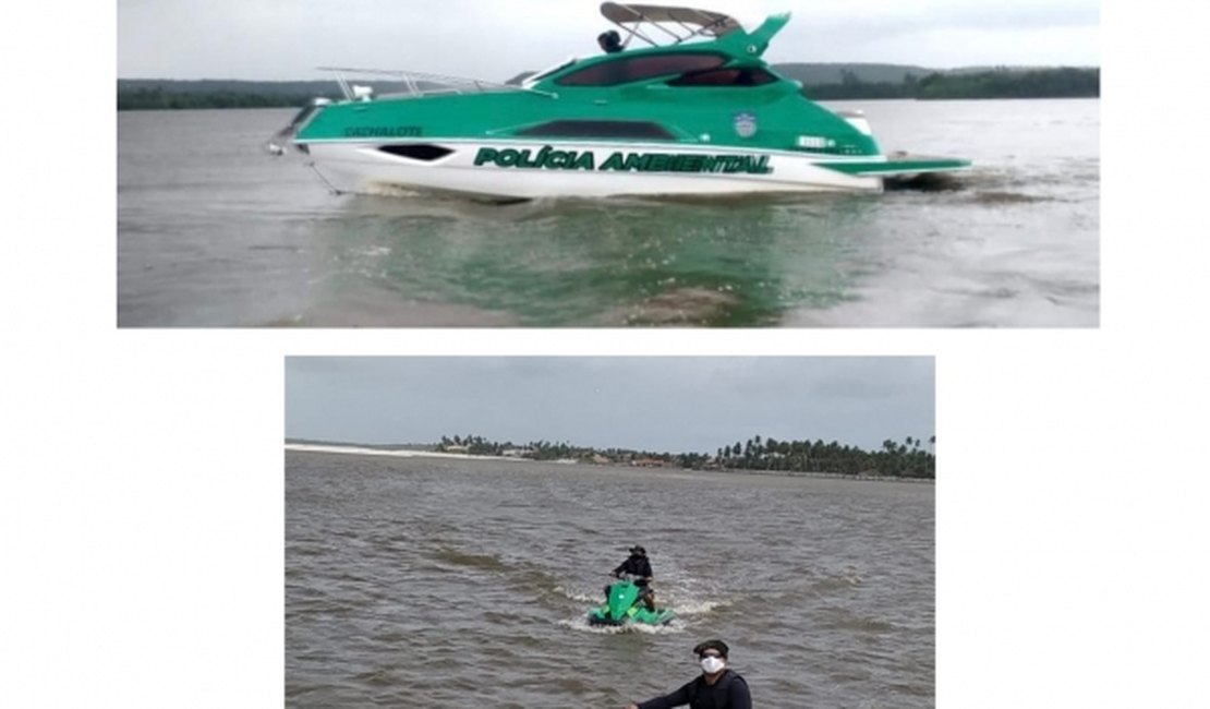 BPA utiliza Jet Ski para reforçar a fiscalização nas lagoas Mundaú e Manguaba