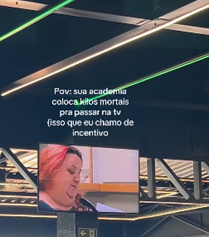 Academia viraliza ao usar “Quilos Mortais” nas TV's durante os treinos