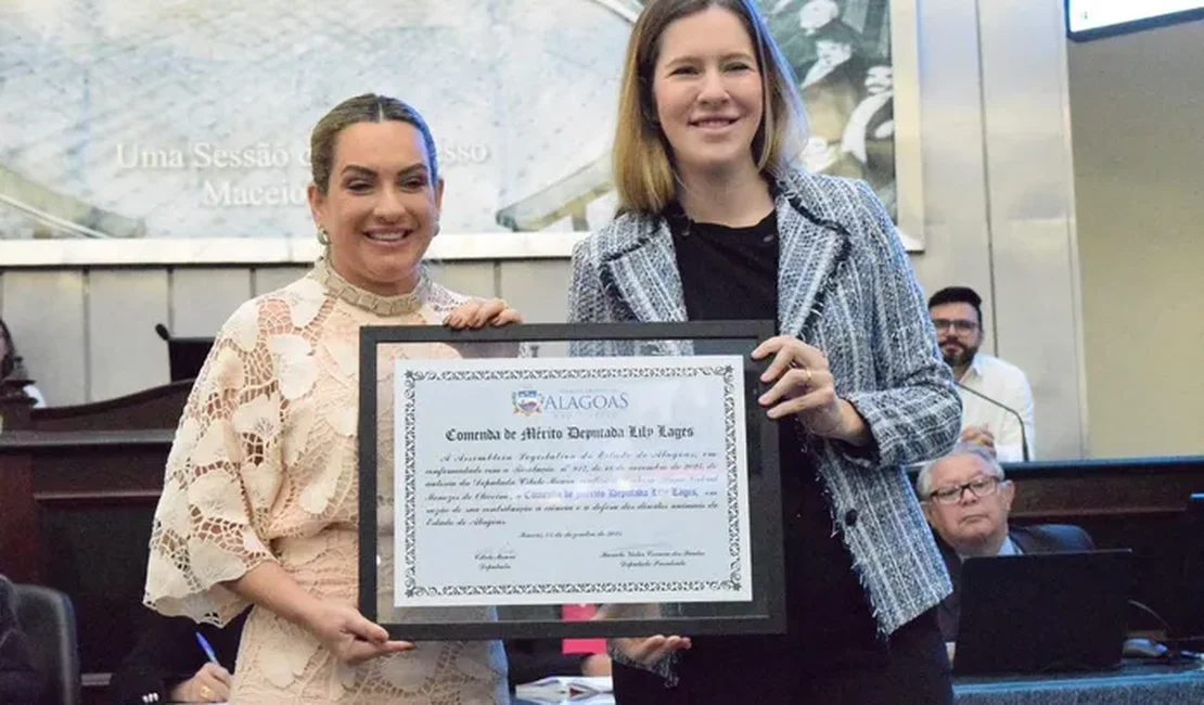 Parlamento alagoano concede comenda Lily Lages à primeira-dama de União dos Palmares