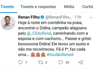 Governador não é reconhecido por Didira e brinca com situação