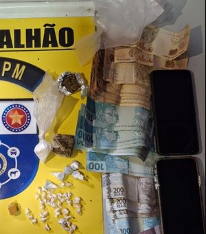 Homem é preso com crack, cocaína e maconha em Piaçabuçu