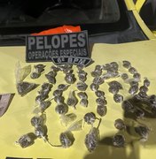 Homem é preso por tráfico ao ser flagrado com 75 bombinhas de maconha em Maragogi