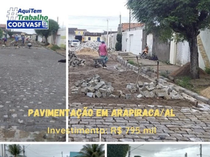 Codevasf e Prefeitura de Arapiraca avançam em obras de pavimentação no São Luiz e outros bairros