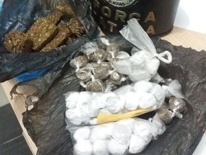 Suspeito de tráfico é preso com maconha e crack na Lagoa Mundaú