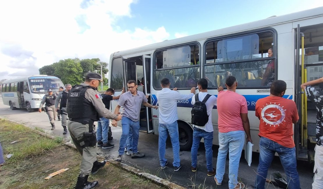 8º BPM realiza operação visando combater assaltos a veículos de transporte alternativo na região