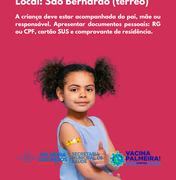 Secretaria de Saúde se Palmeira inicia vacina contra a Covid-19 para crianças de 3 anos