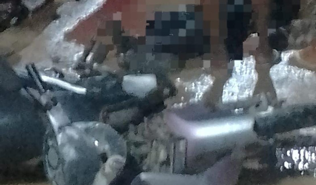 Motociclista perde controle e cai em poça d’água em São Miguel dos Milagres