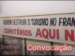 Protesto contra a instalação de dois cemitérios na praia do Francês será realizado neste domingo (13)