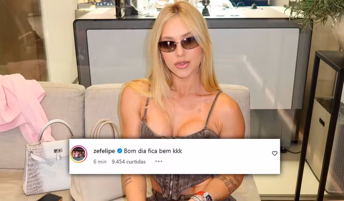 Zé Felipe comenta em foto de Virginia e debocha de post de Vini Jr.: 'Fica bem'