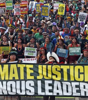 Marcha global indígena em Belém cobra demarcação de territórios