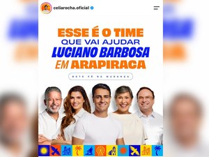 Célia Rocha cria ‘climão’ com Luciano Barbosa ao incluí-lo em postagem de apoio a JHC