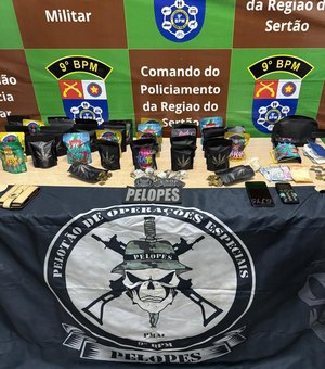 ﻿﻿Polícia Militar cumpre mandado por homicídio e prende idoso com drogas em Delmiro Gouveia